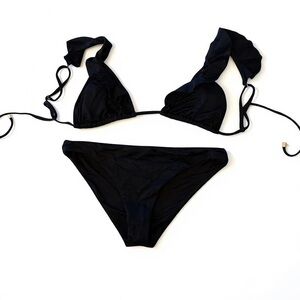 Eberjey Black Women's Bikini Set (Top M Bottoms S)